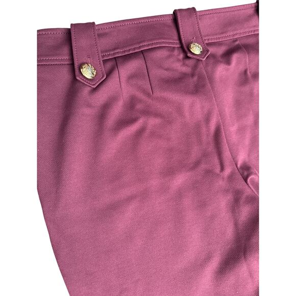 White House Black Market Jolie Button Straight Luxe Stretch Pants Port Size 12 - Picture 11 of 11